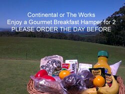 Please order your breakfast hamper at least the day before you require it.