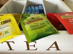 Time for a cuppa? The chalets are stocked with a selection of quality teas.